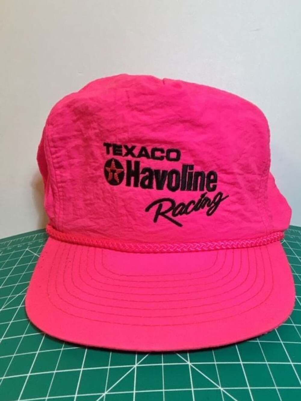 Vintage Texaco Havoline Racing Neon Pink Snapback Hat Cap Mohr's